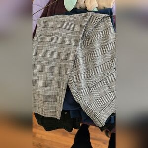 Classic Glen Plaid Men’s Blazer - Black & White